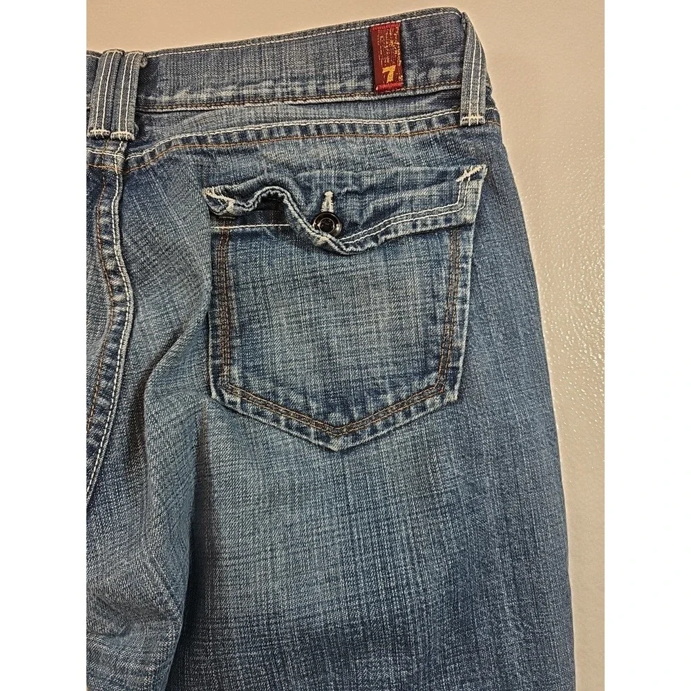 Seven For All Mankind Jeans Womens 30(30x33) Flared Flap Pockets